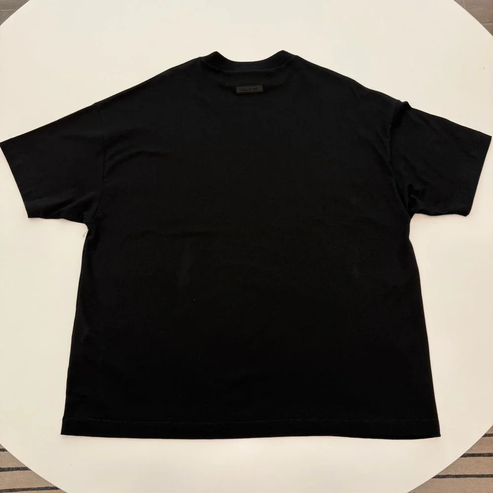 Fear of God Essentials Tonal Logo Black 100% Cotton T-Shirt Mens‎ Small
